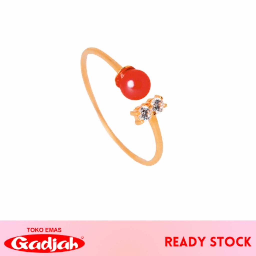 Cincin Emas  Talipan Mata Mutiara 1 Variasi Mata Putih 2 - Toko Emas Gadjah