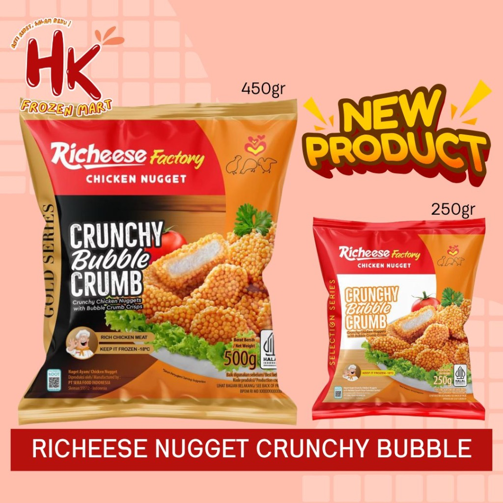 

Richeese Factory Crunchy Bubble 125gr 250gr & 450gr | chicken nugget crispy kanzler HK FROZEN MART