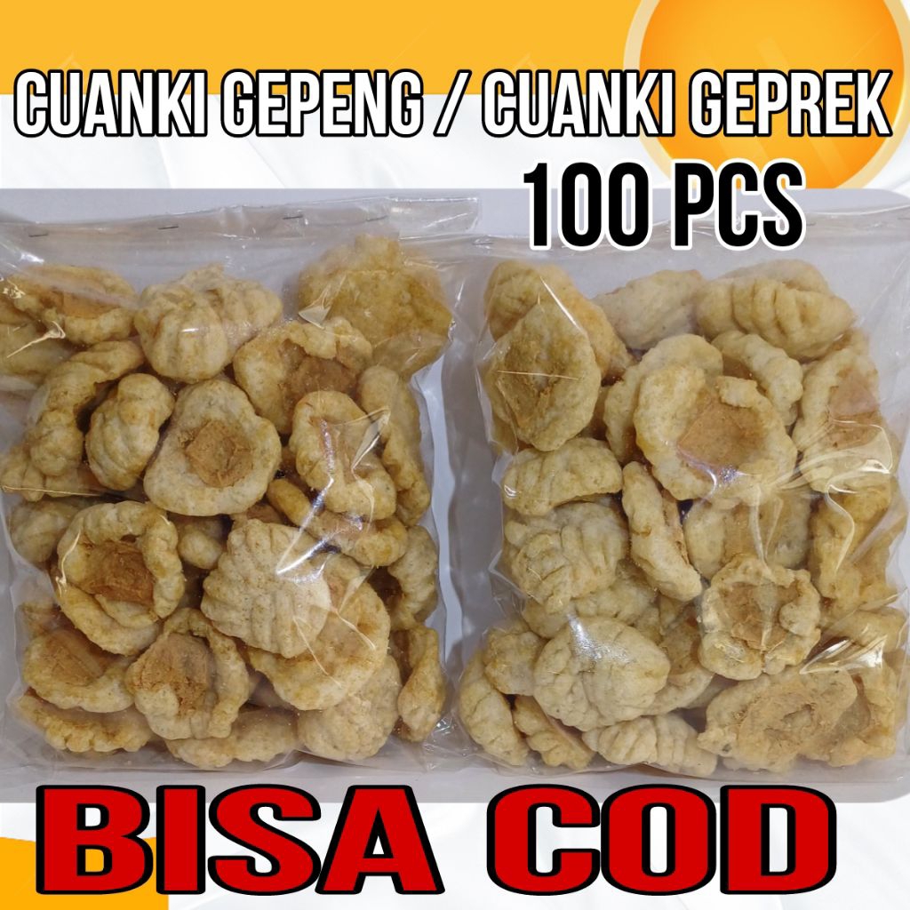

ISI 100 PCS CUANKI GEPENG CUANKI TAHU GEPENG CUANKI TAHU GEPREK TOPING BOCI SEBLAK