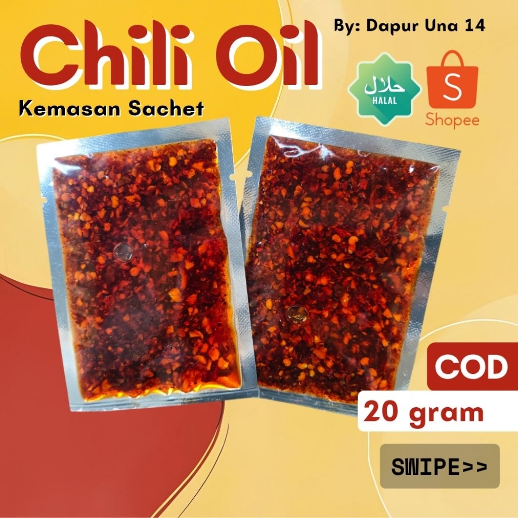 

Chili Oil Sachet / Minyak Cabai / Minyak Cabe Homemade (20 gram) by Dapur Una 14