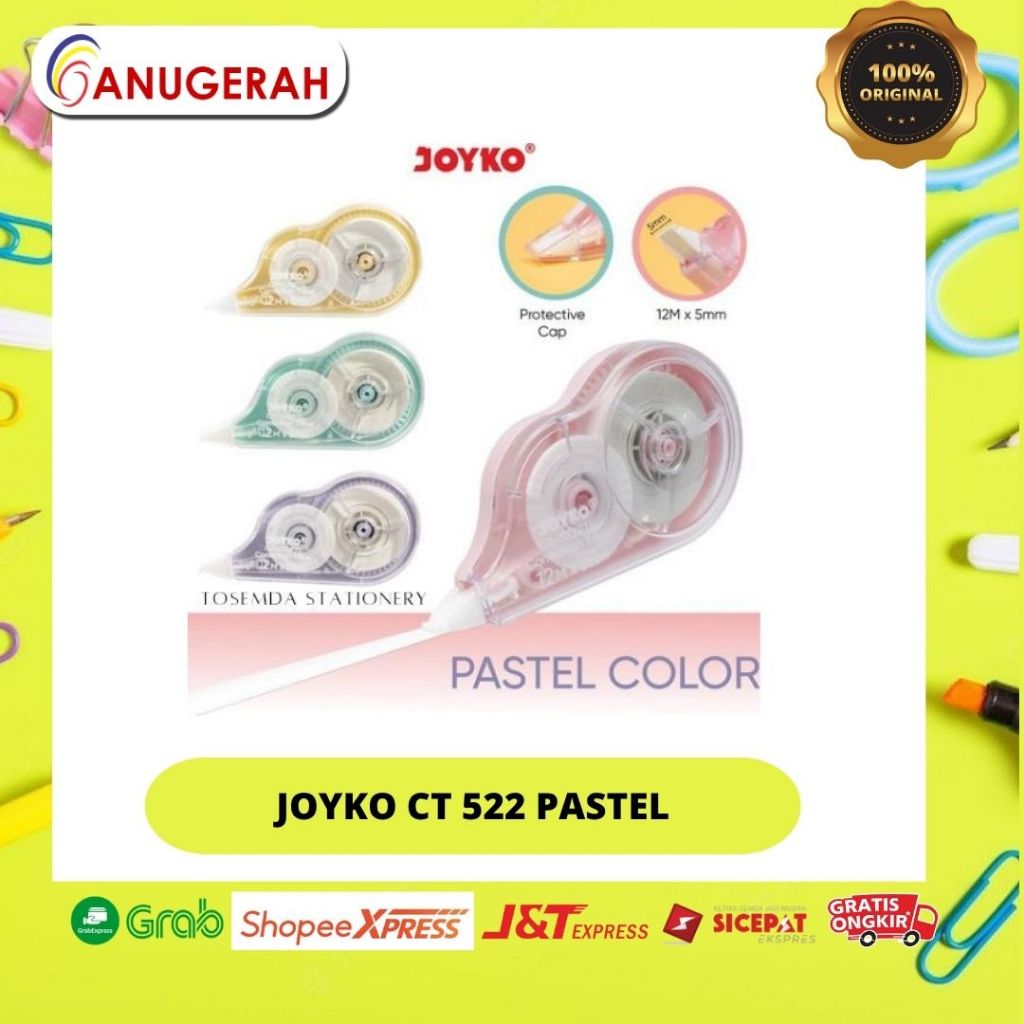 

JOYKO CT 522 PTL (PASTEL) 12M CORRECTION TAPE (PCS)