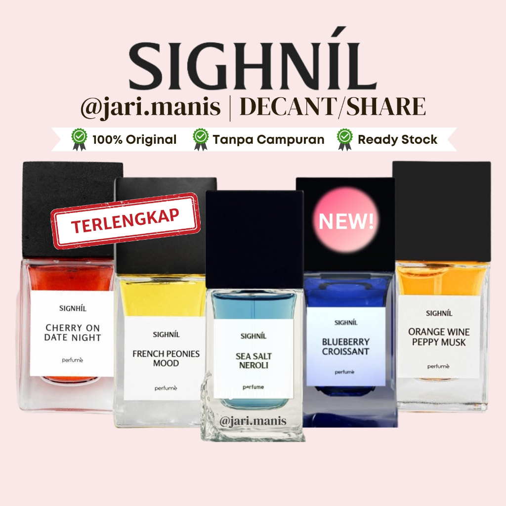 decant share Sighnil Blueberry Croissant sea salt neroli peonies cherry orange tester parfum