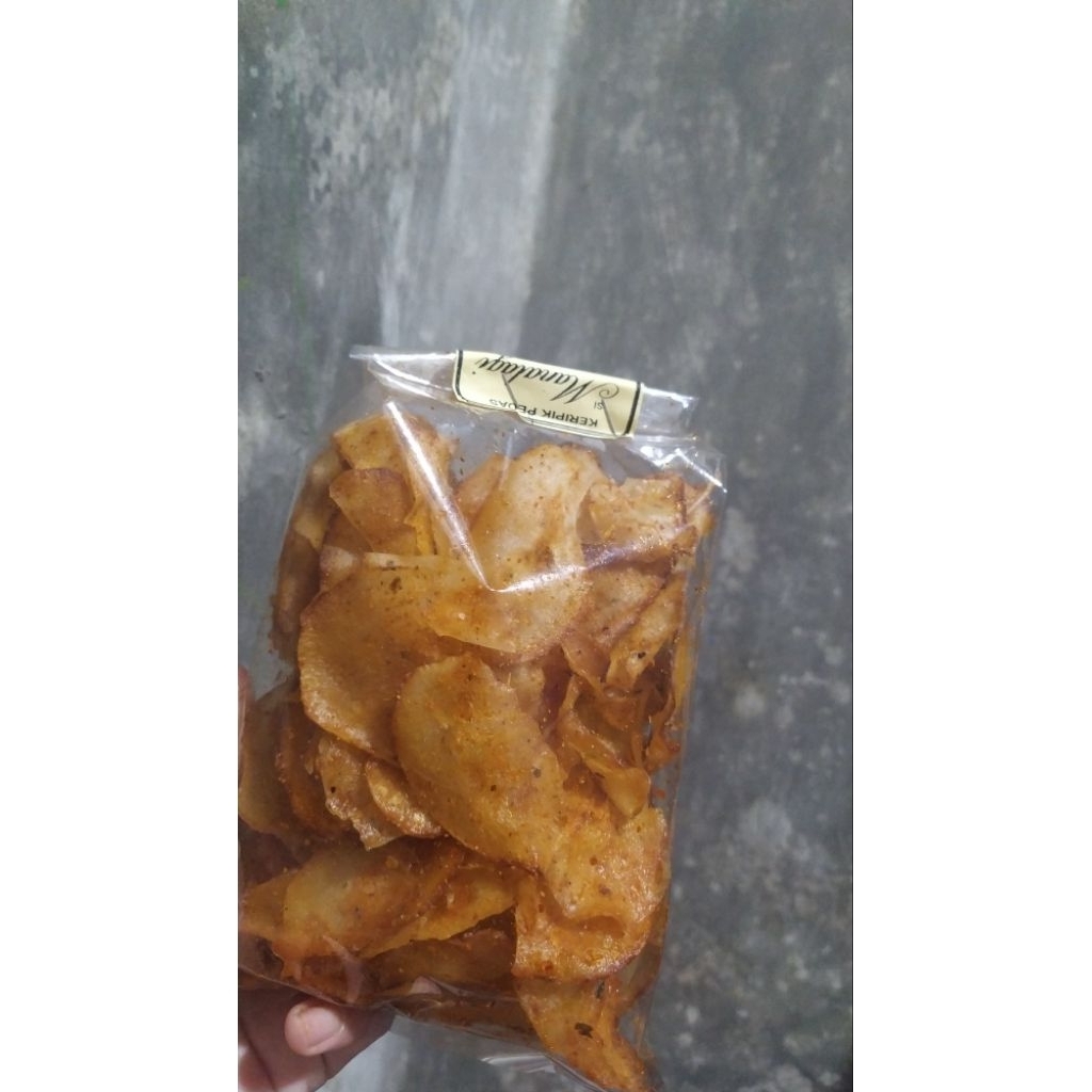 

KERIPIK PEDAS SIMANALAGI LEZAT GURIH NYIKRUH KARYA MAK EMAK DUSUN CIRODA
