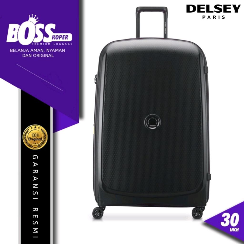 Koper 30 inch large DELSEY hardcase kuat polypropylen tsa expand double zipper