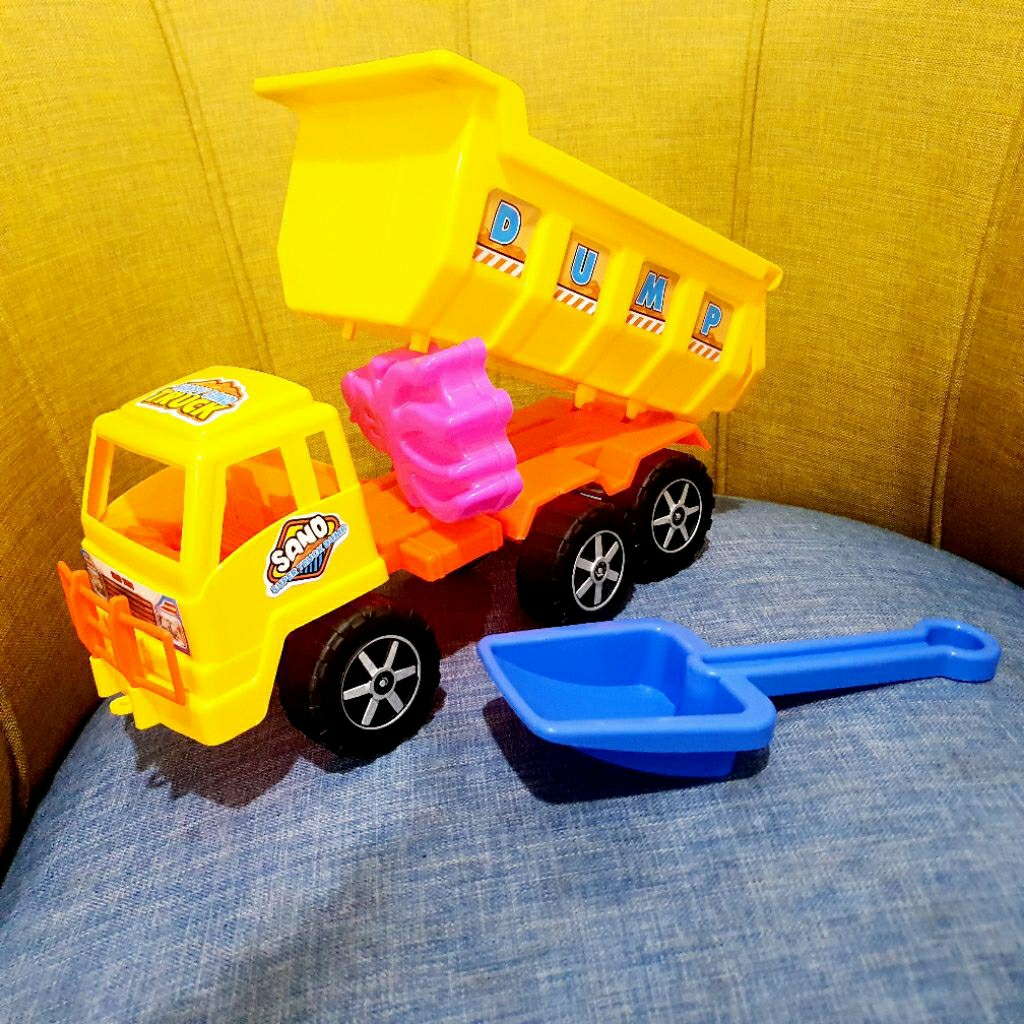 GDM - Mainan truk pasir anak - Mainan Truk Pasir Jumbo Bonus sekop - Dump Truck Besar Anak 