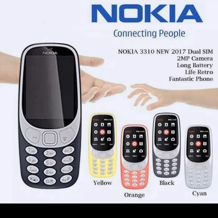 HP NOKIA 3310 REBORN DUAL SIM NEW GARANSI HANDPHONE NOKIA 3310 JADUL