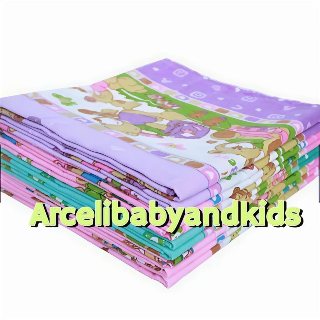 1 LUSIN / 12PCS BEDONG BAYI 110x90cm / BEDONG BAYI BAHAN FLANEL KATUN LEMBUT / PERNEL BAYI MOTIF LUC