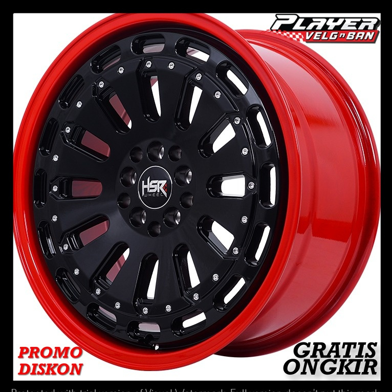 PROMO VELG MOBIL WARNA MERAH RING18 UNTUK XPANDER HRV PELEK HSR MYTH07X R18 L8 PCD5X100/5X114,3 ET40