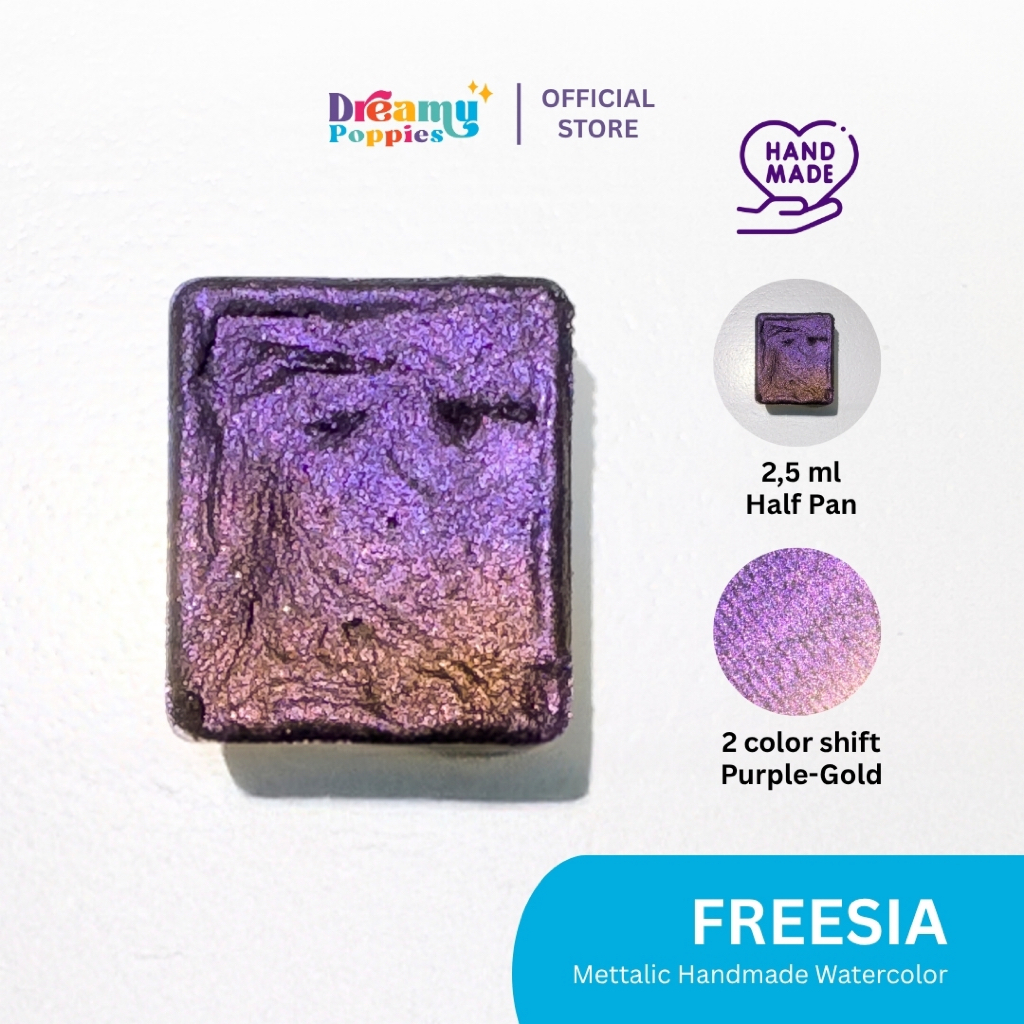 

Dreamy Poppies Duo Chrome Freesia Handmade Watercolor