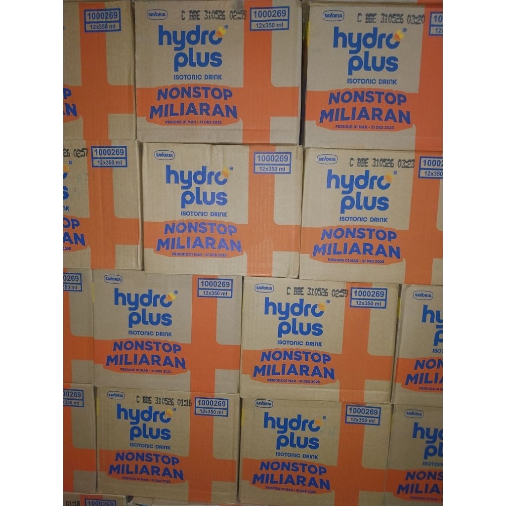 

HYDRO PLUS NONSTOP MILIARAN 1 KARTON ISI 12 BOTOL NEW SEGEL