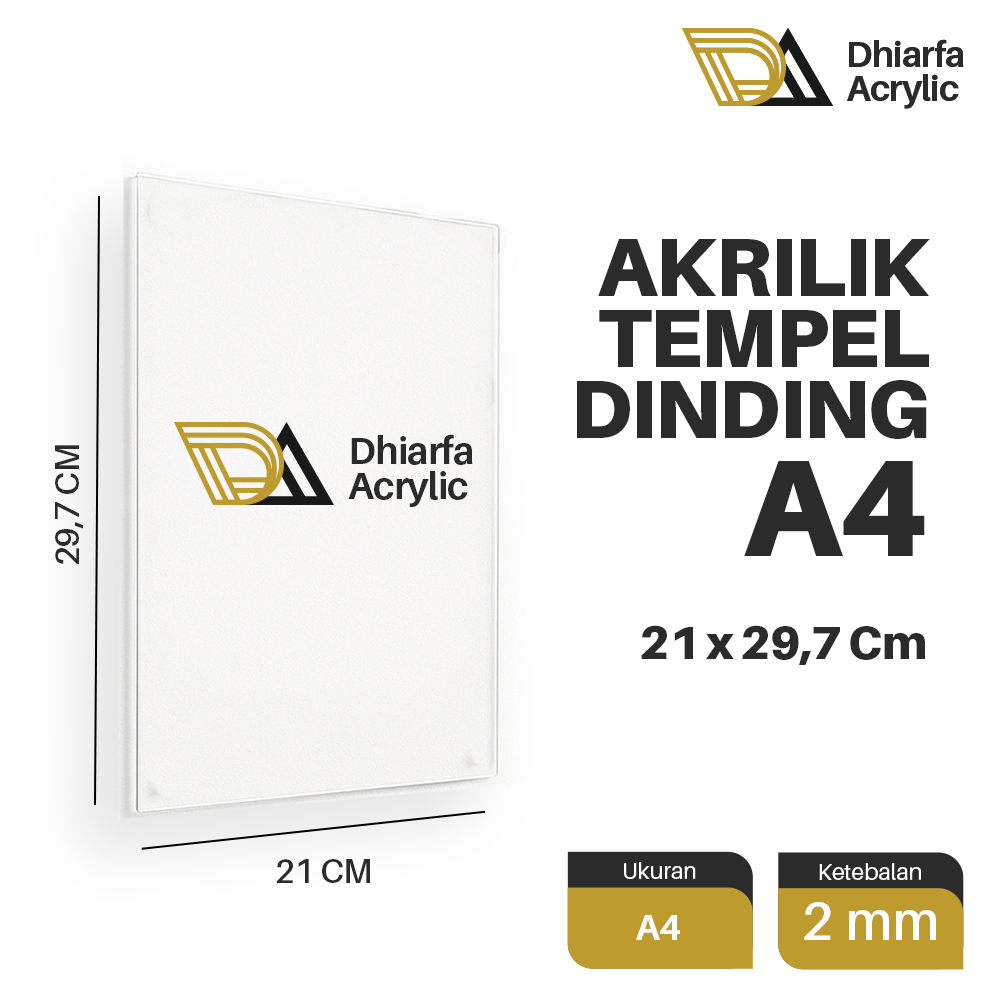 

Tempat Brosur Tempel / Poster Tempel Akrilik A4 | Sign Holder Dinding | Display Poster Menu