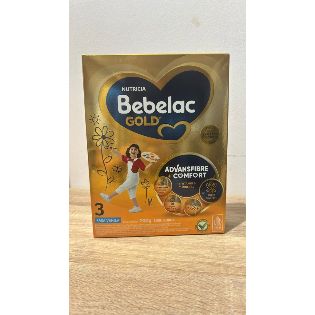 

Bebelac Gold 3 Vanila 700 gr – Formula Teruji Klinis untuk Pencernaan Nyaman​