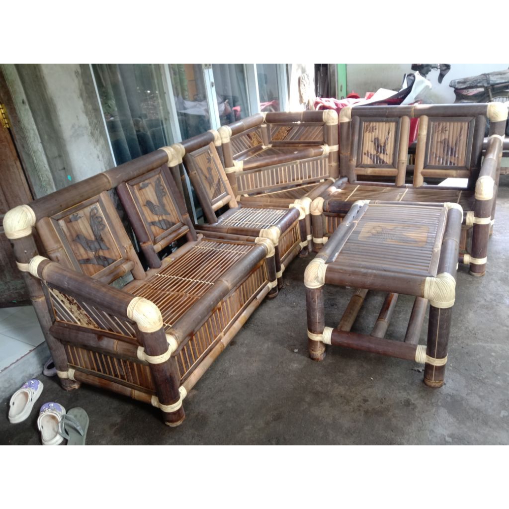 Kursi sudut Kursi bambu