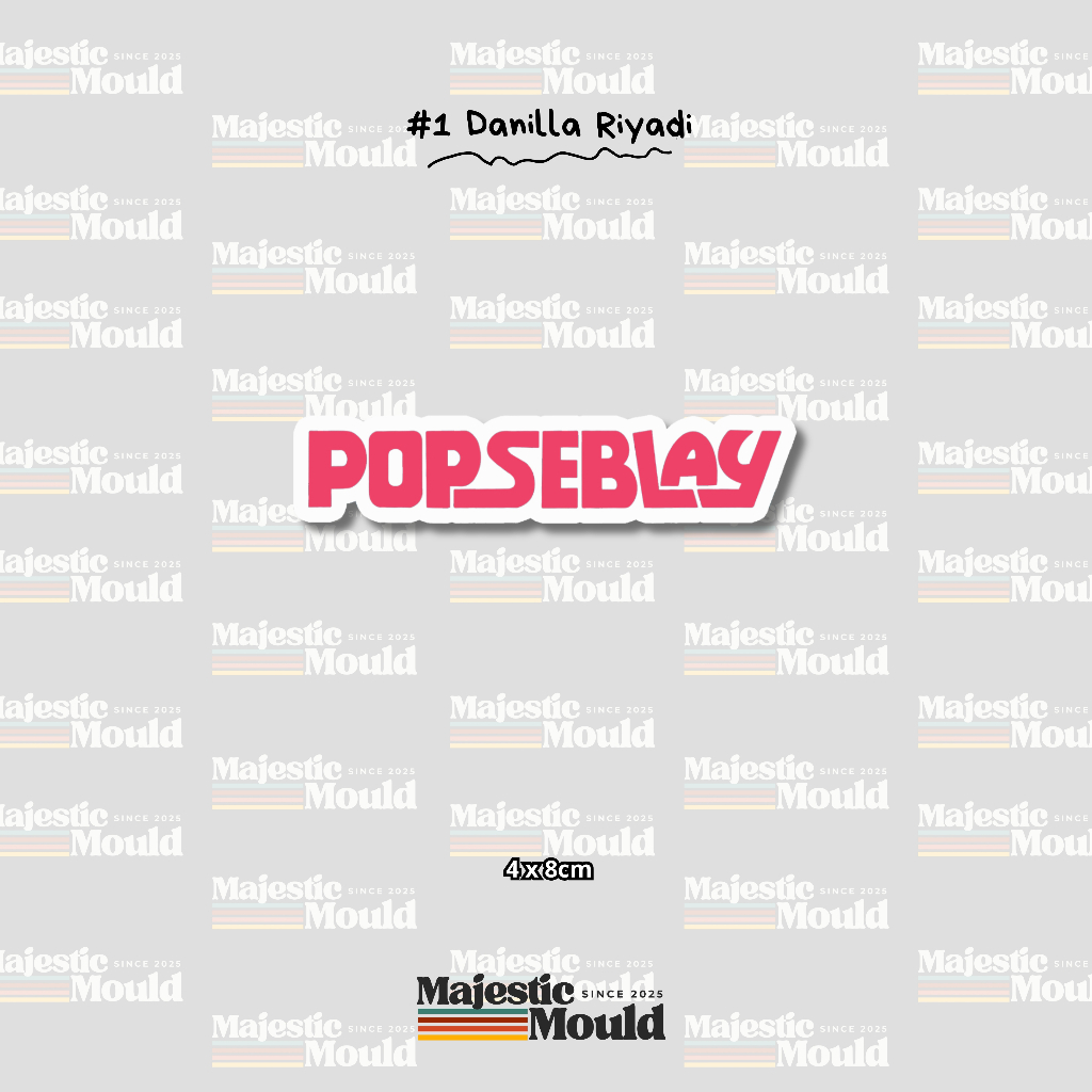 

#1 Danilla – Stiker Band Vinyl Glossy | Tahan Air & Luntur (Laptop/Helm/Tumbler/dan media lainnya)