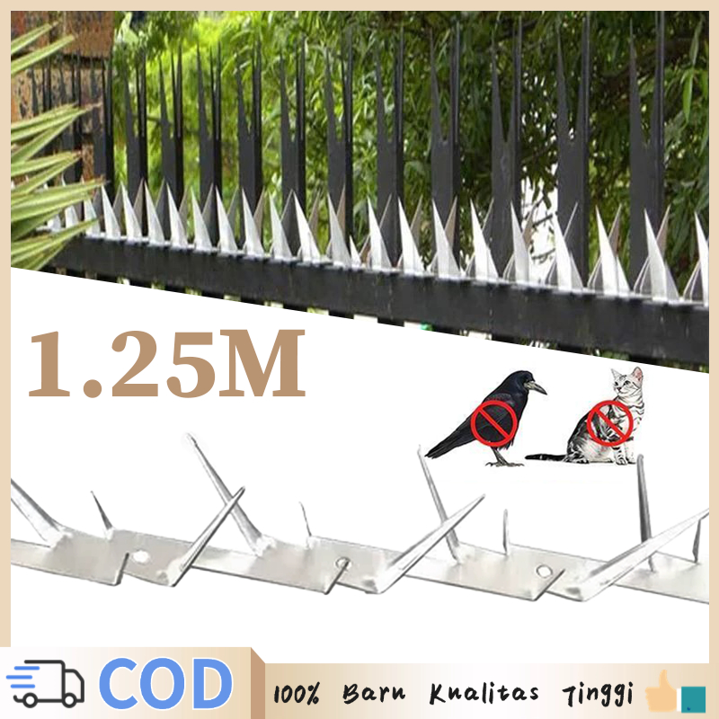 1.25m Kawat Wall Spike Anti Maling Kawat Duri Pagar Untuk Anti Maling Panjat Pagar Kawat Tembok Anti