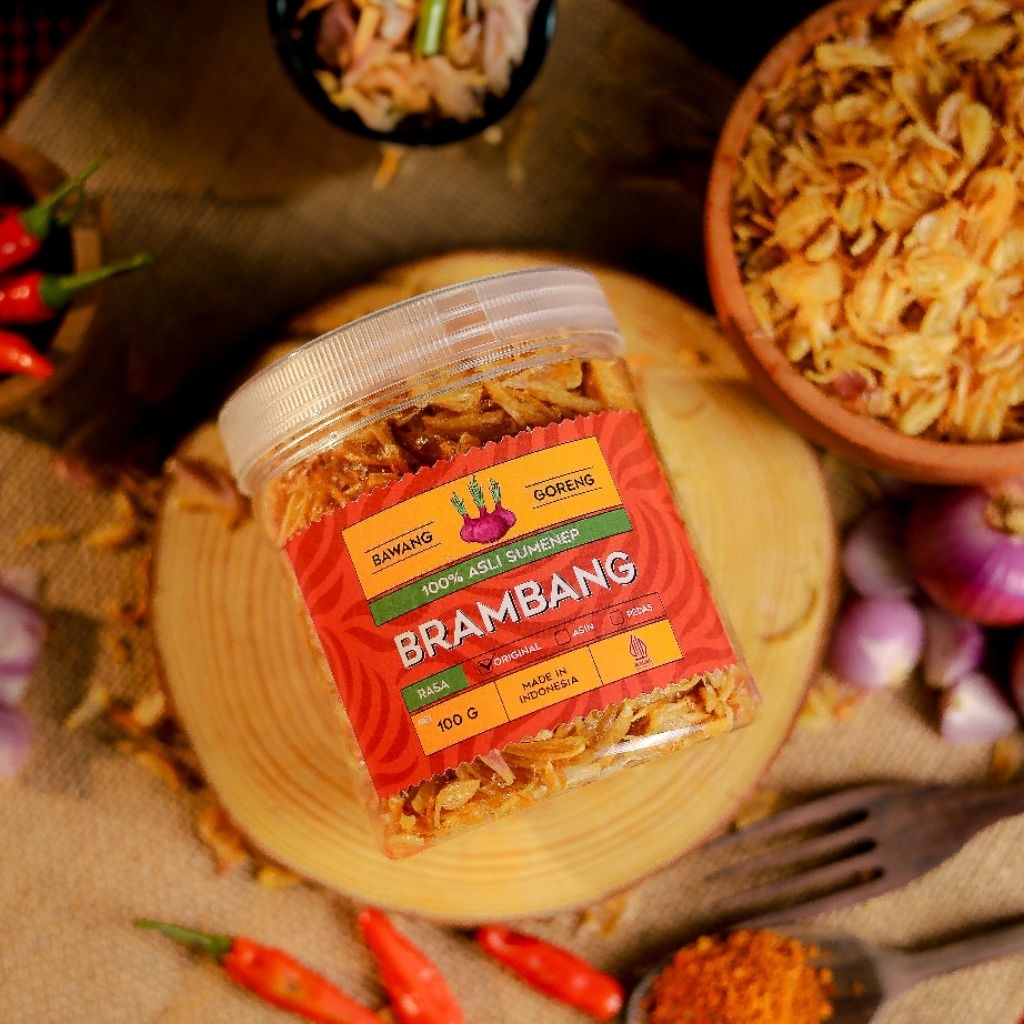 

Brambang Bawang Goreng Sumenep Asli Rasa Asin Tanpa Campuran Tepung Premium Super Kriuk Renyah Kemasan Toples Halal