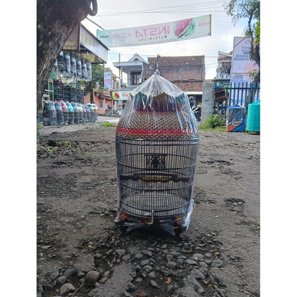 SANGKAR PERKUTUT FIBER RAJUT