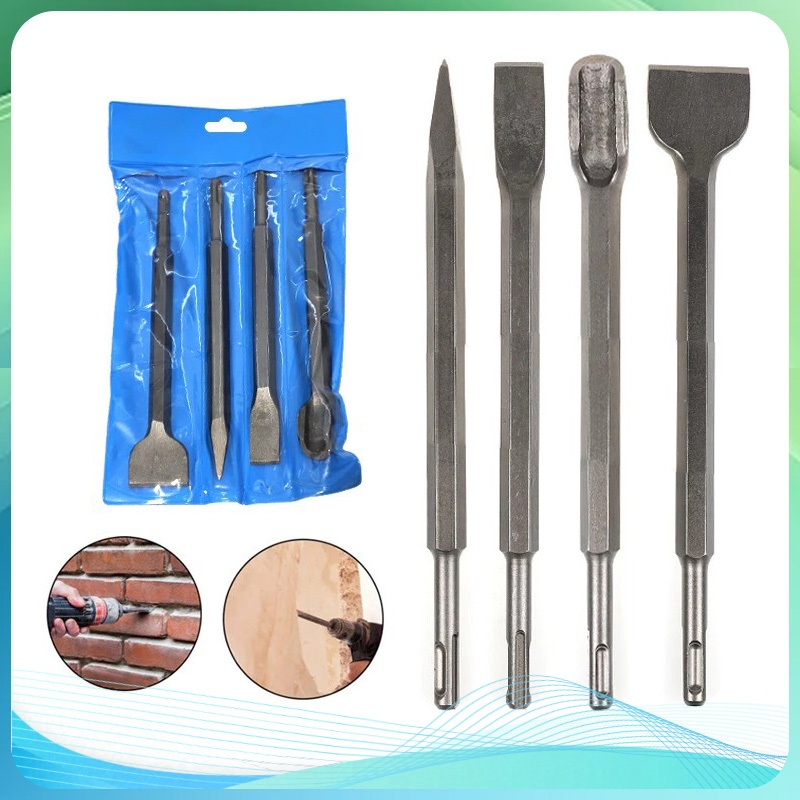 Set Pahat Flat Chisel Bobok Beton Tembok Pahat Bobok Beton Mata Bor Beton Bobok