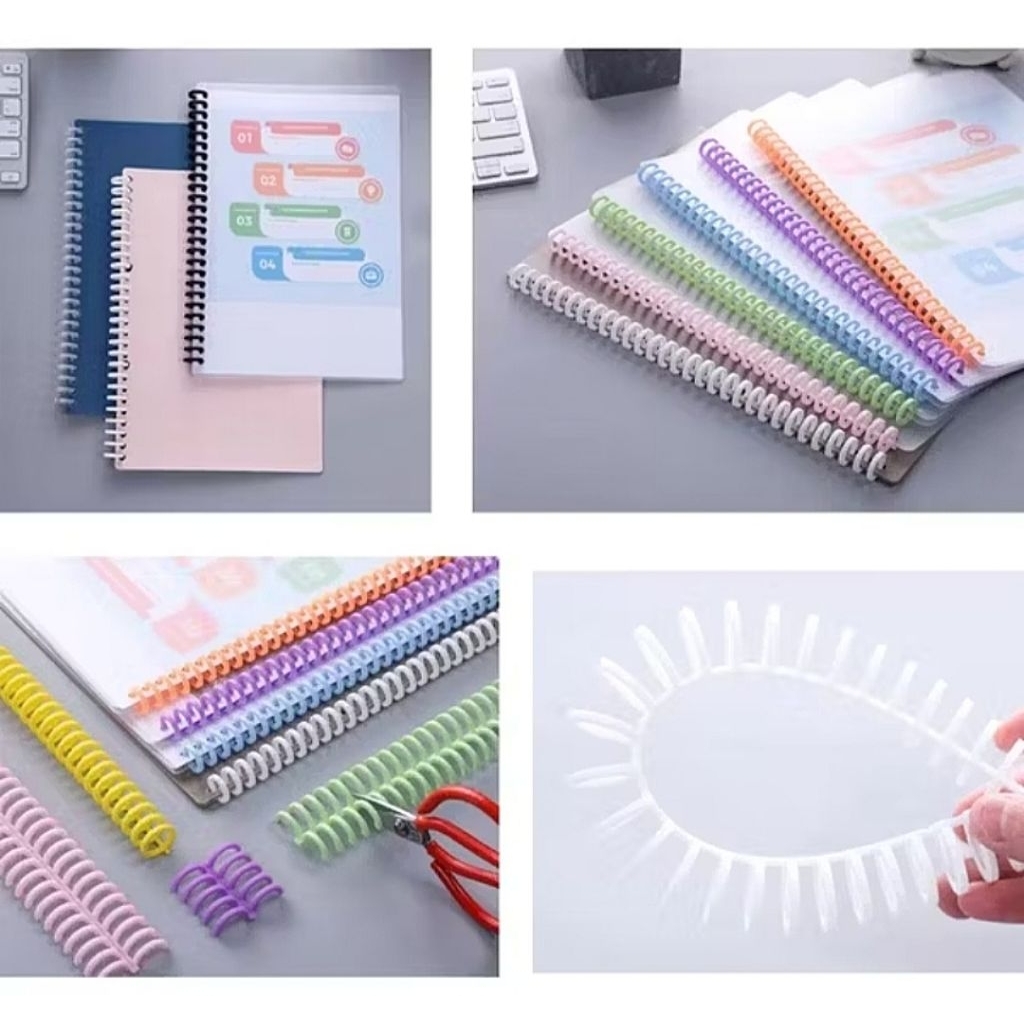 

5 PCS BINDER PLASTIKUKURAN ± 27 cm ( 30 Lubang/Ring )