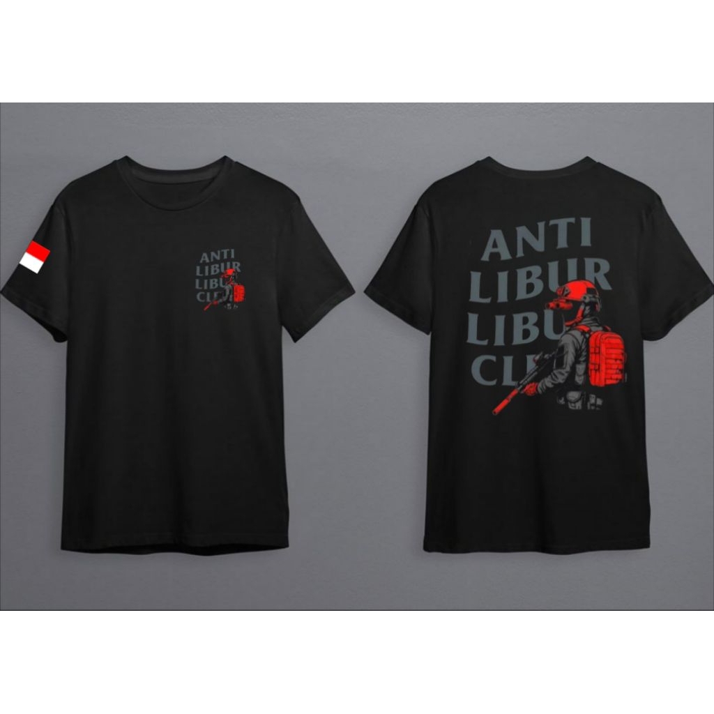 KAOS UC ARMY ANTI LIBUR LIBUR CLUB- Kaos Army Keren Baju Bahan Adem & Nyaman