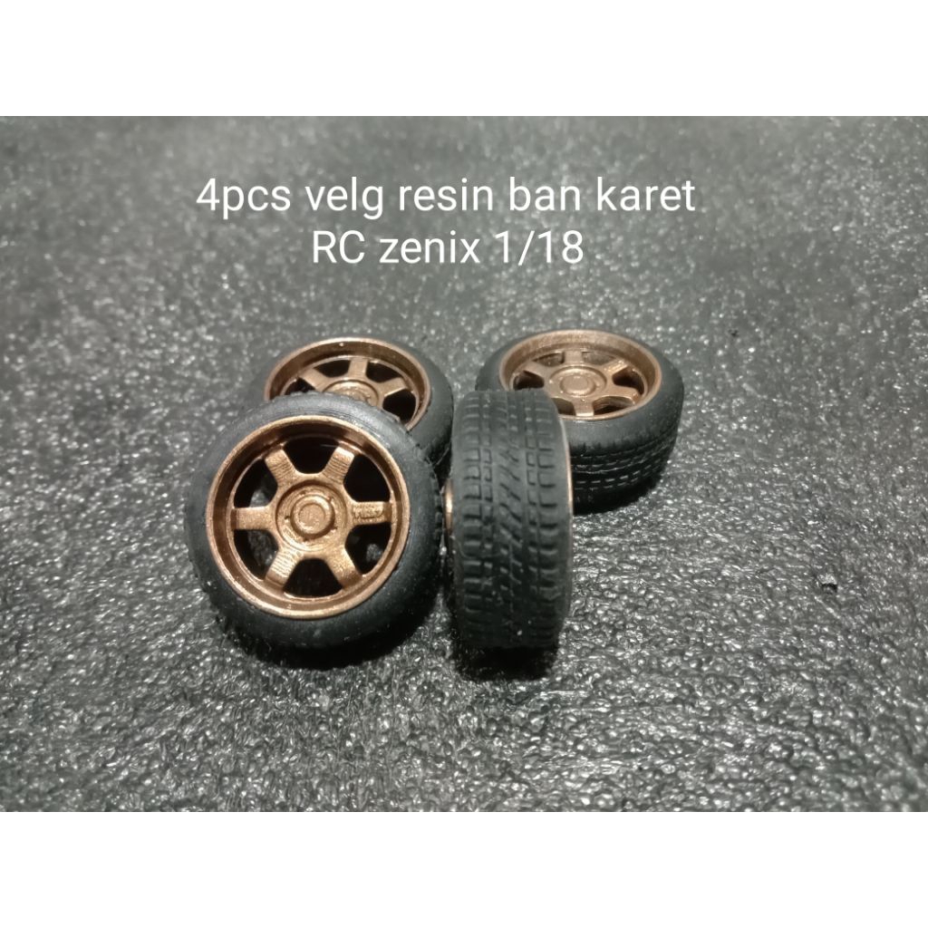 4pcs velg resin ban karet RC zenix 1/18