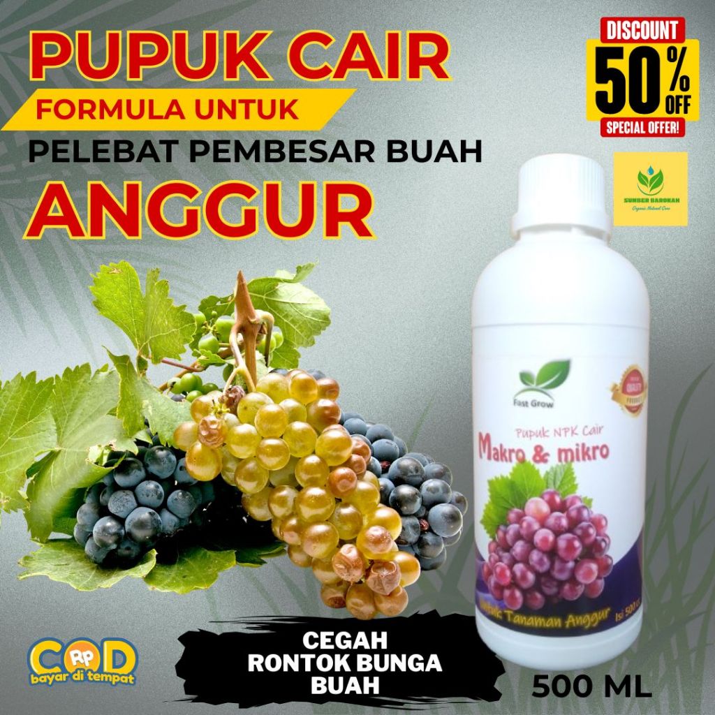 Booster anggur,Pupuk cair pelebat buah anggur,Pupuk penyubur tanaman anggur,Pupuk anggur organik