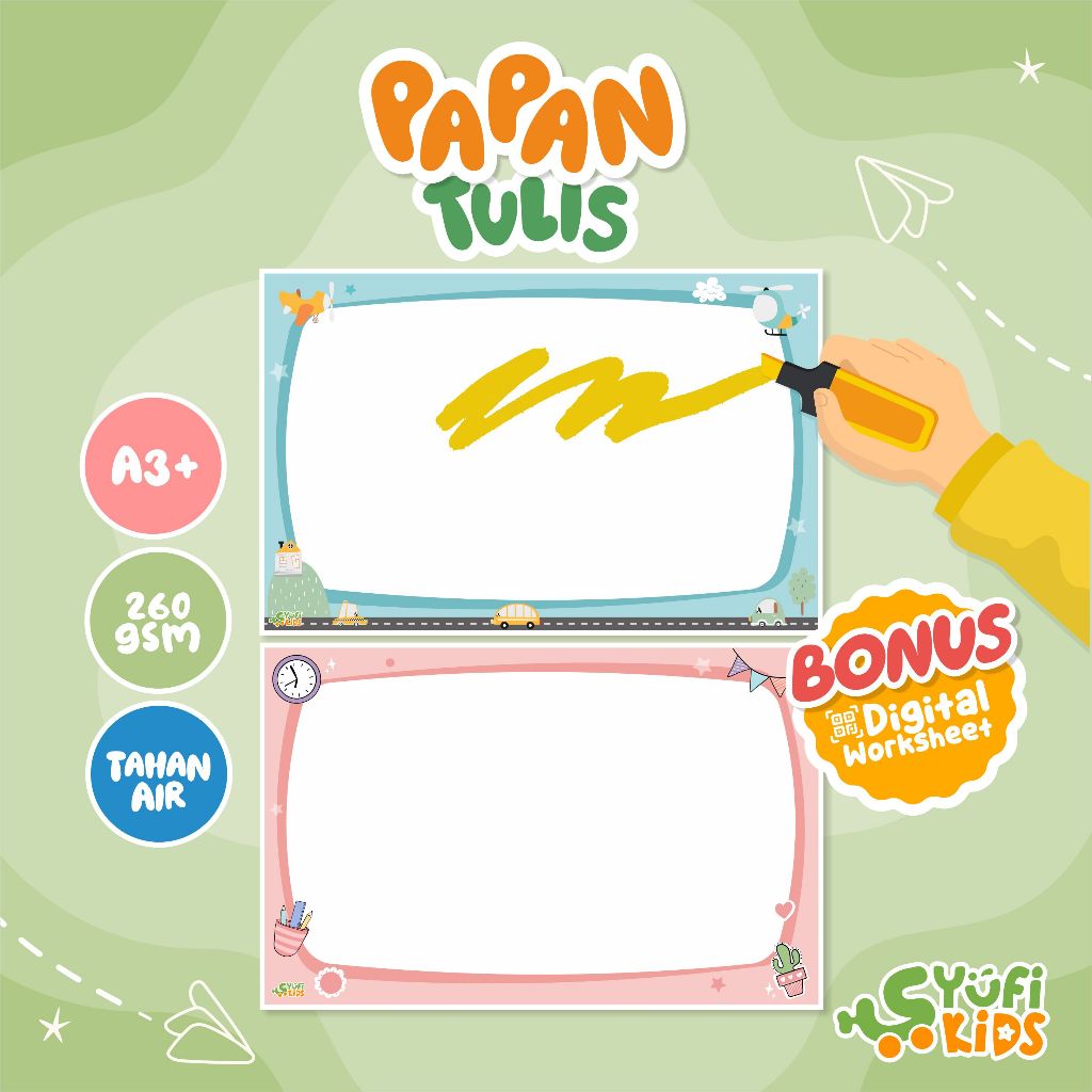 

Papan Tulis Anak / Whiteboard Anak / Papan Tulis tempel dinding