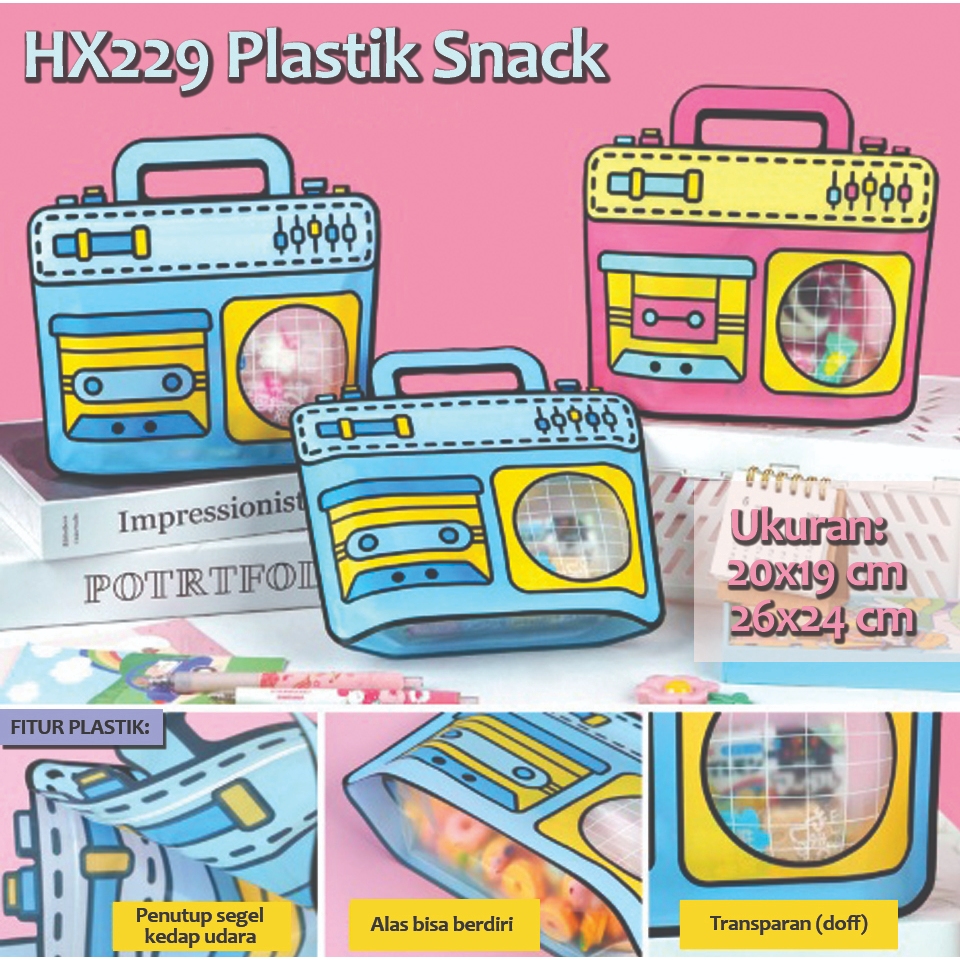 

HX229 [1 paket = 10 pcs] Plastik Snack Hadiah Ziplock Birthday Packaging Bag