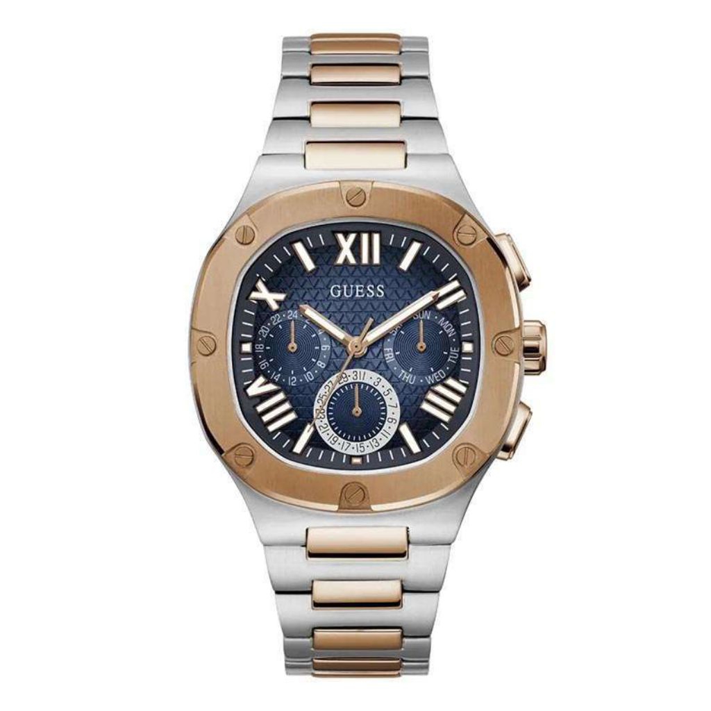 GUESS GW0572G4 Original HEADLINE Jam Tangan Pria Analog Rose Blue