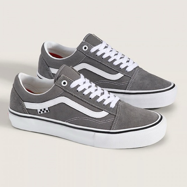 Vans Skate Old Skool Shoe - Pewter/White