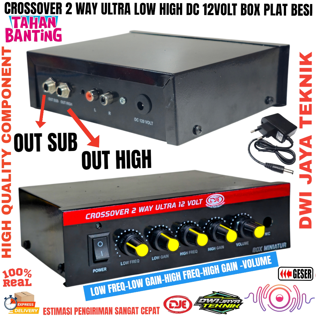 Crossover Active Mini 2Way ULTRA DC 12Volt Siap Pakai