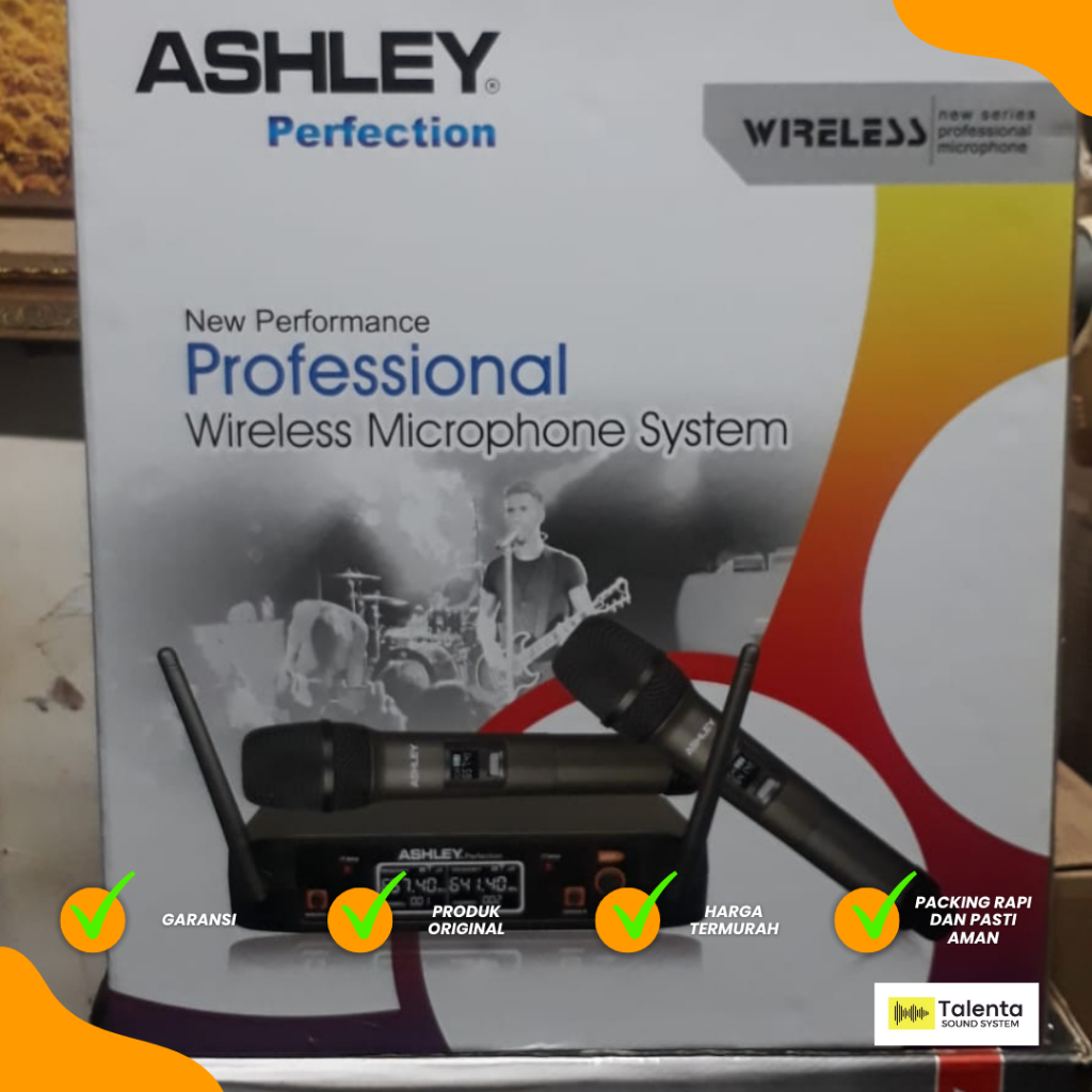 Microphone Wireless Ashley Perfection Original Ashley Perfection Wireless Microphone Ashley Termurah