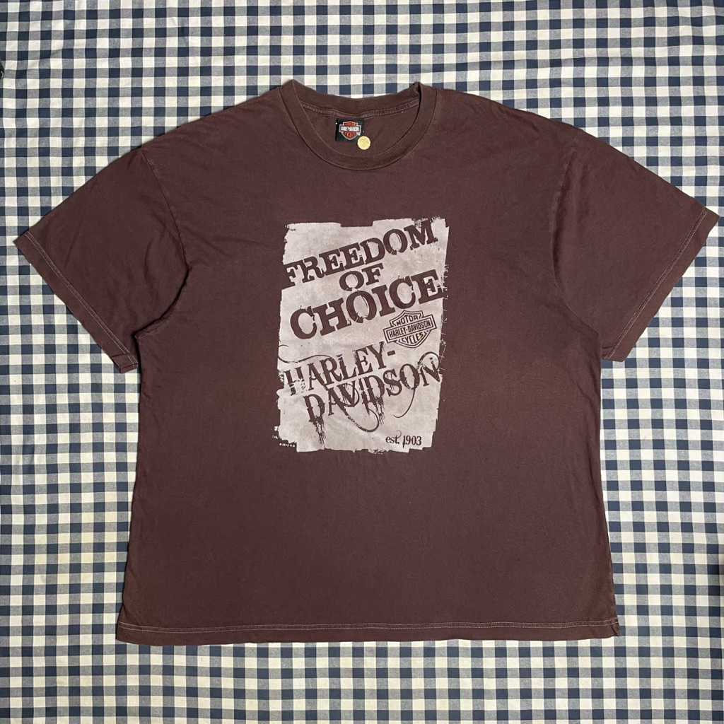 T-Shirt / Baju Kaos HARLEY DAVIDSON 2013 Vintage original size XXL warna coklat