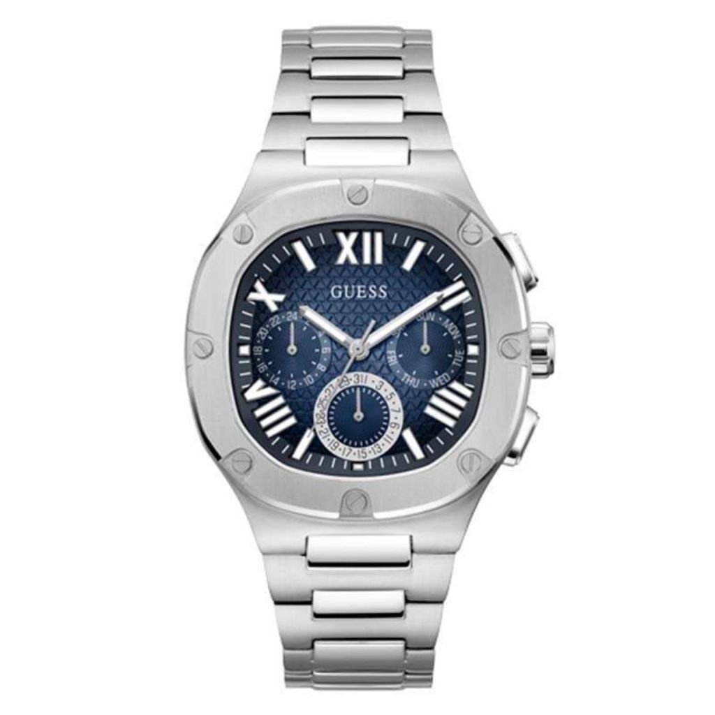 GUESS GW0572G1 Original HEADLINE Jam Tangan Pria Analog Silver