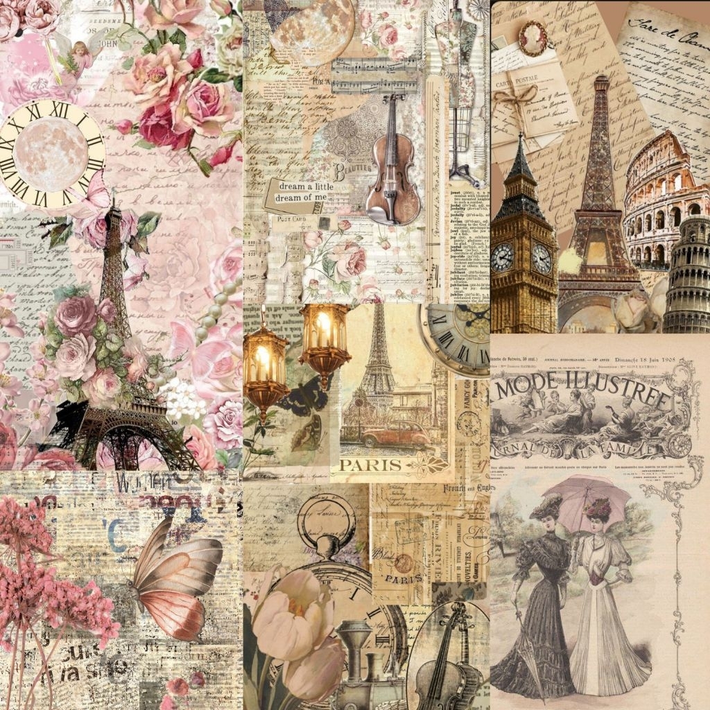 

[D.Artslovelable] Old Vintage Paper kertas Scrapbook Journal decoration kertas buku motif