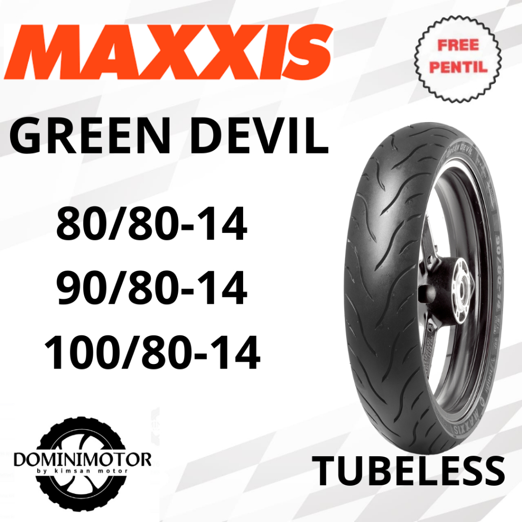 Ban Ring 14 Ban MAXXIS GREEN DEVIL 80/80-14 90/80-14 100/80-14 Ban Tubeless Ring 14 Ban Motor Ring 1