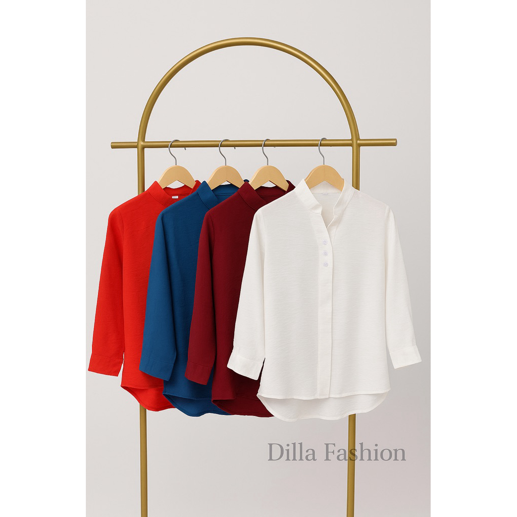 [FARADILLA]Blouse Atasan Wanita polos cocok untuk formal