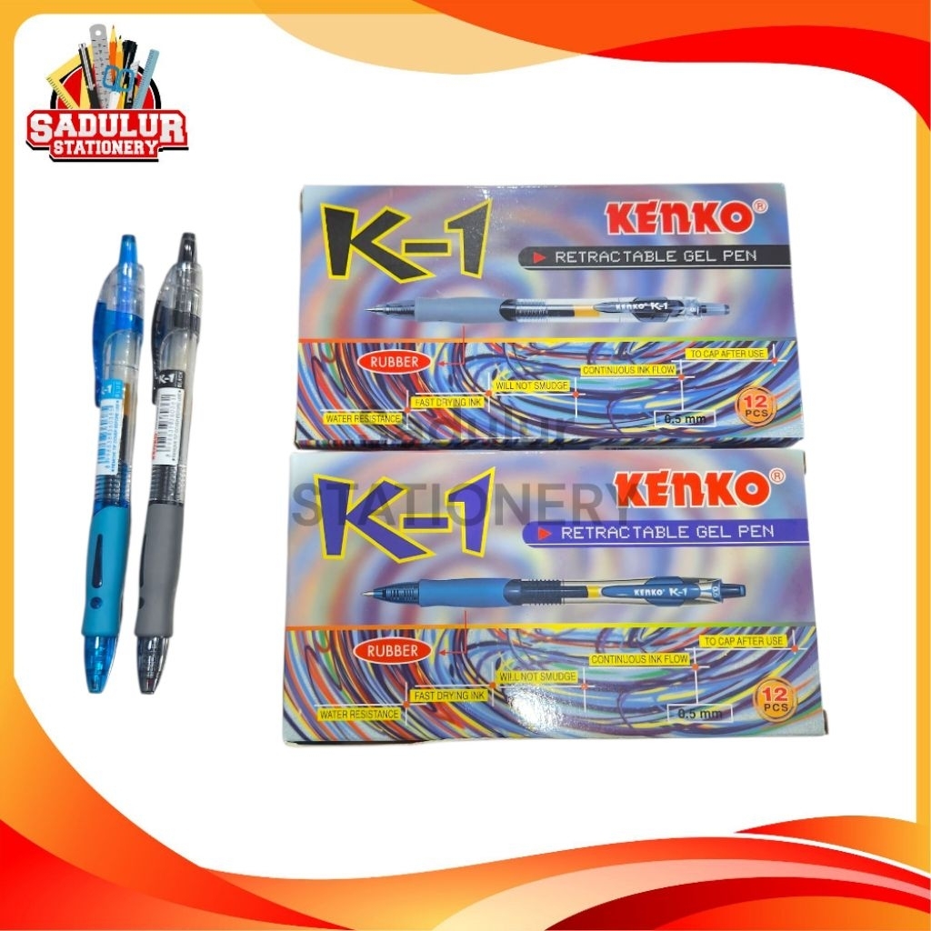 

1 PCS Pen Kenko K1 Hitam Pulpen mekanik K1 biru