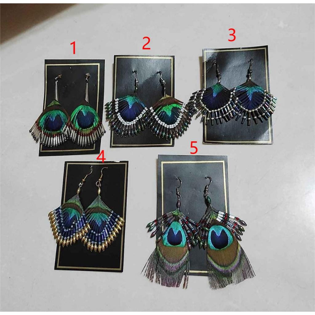 ANTING BULU MERAK ANTING UNIK ANTING BALI ANTING ETNIK VINTAGE ANTING WANITA