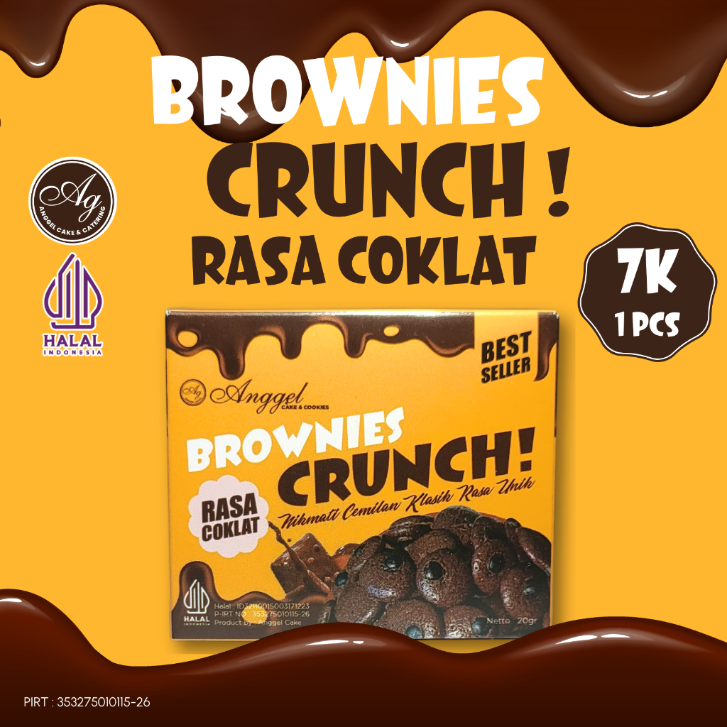 

Brownies Crunch Rasa Coklat | Cookies Renyah Rasa Coklat