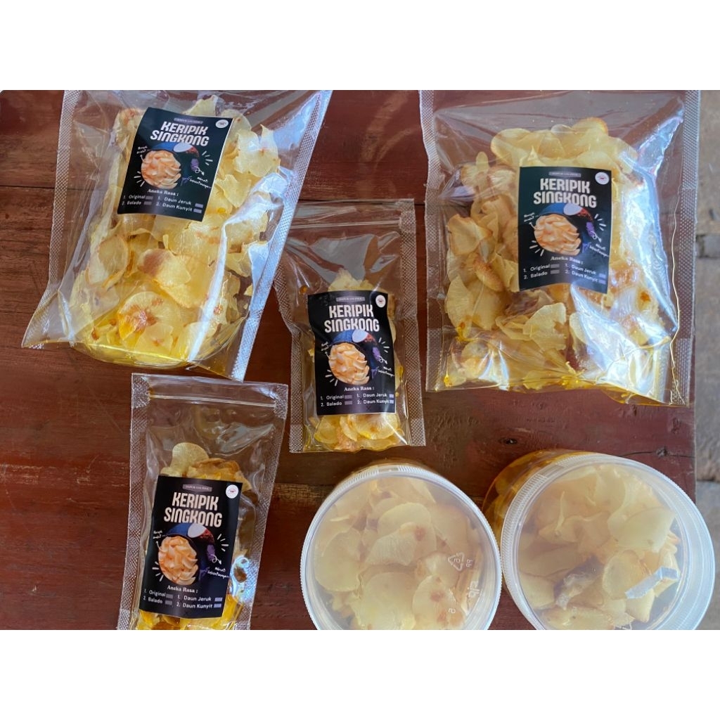 

Keripik ubi balado rasa daun kunyit ,250 gram