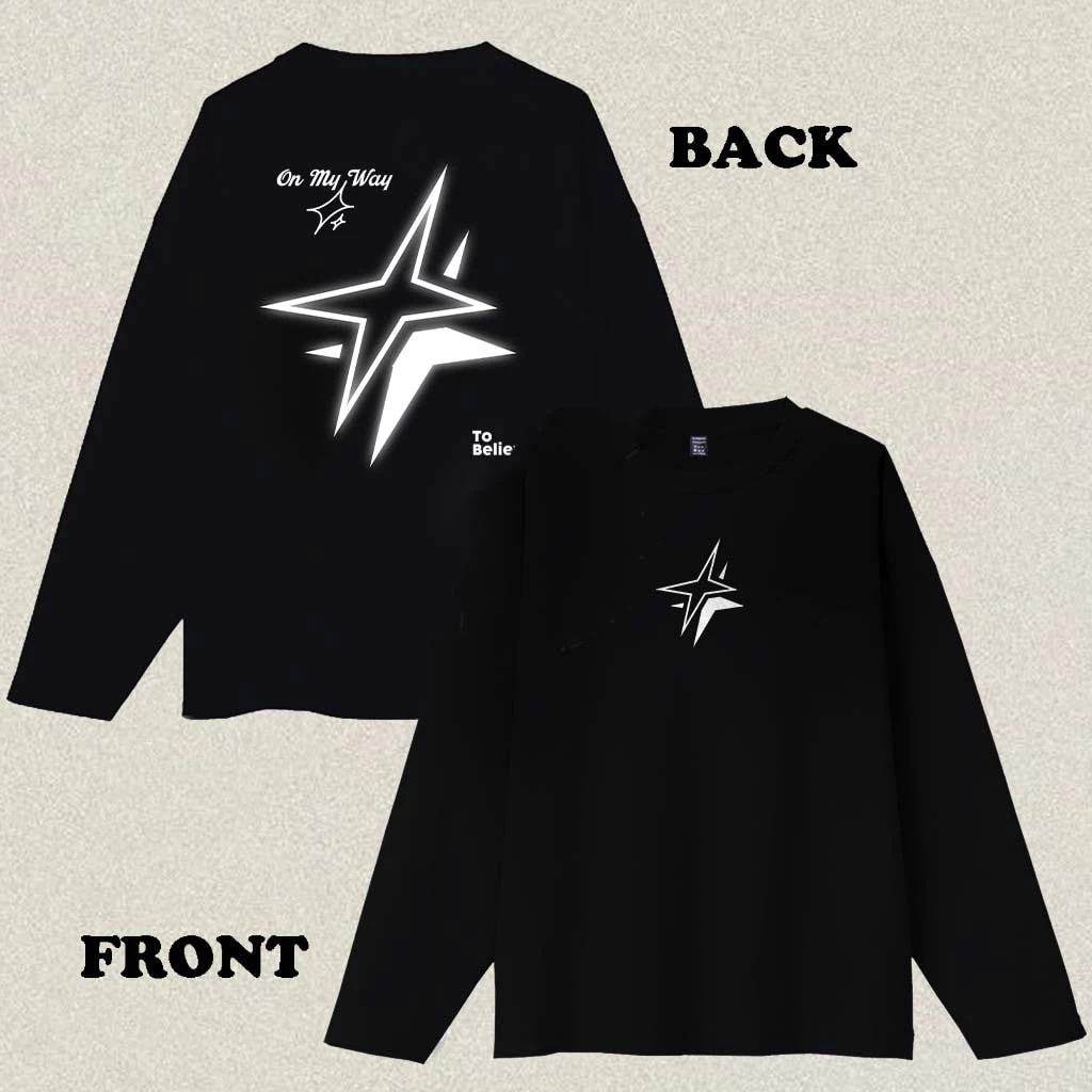 Kaos Lengan Panjang Pria Distro Original 100% Kaos Lengan Panjang Motif Bintang Pria Wanita | Crewne