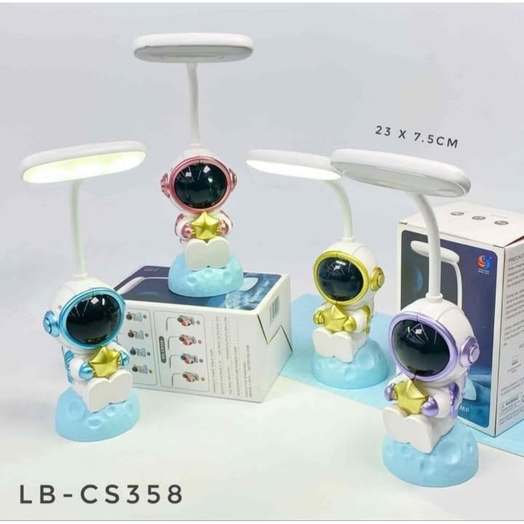 lampu belajar anak/lampu belajar astronot/lampu meja/lampu belajar karakter/lampu belajar
