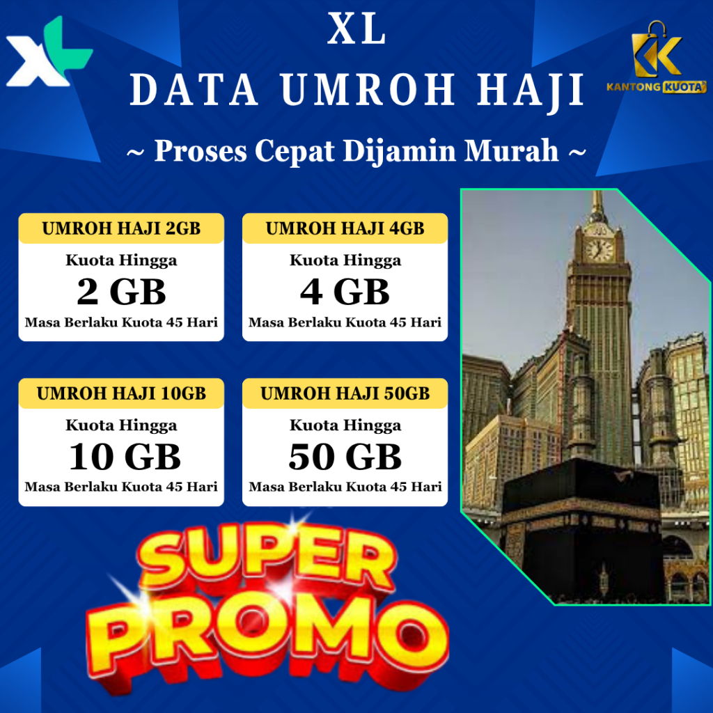PROMO MURAH PAKET DATA INTERNET XL UMROH HAJI XL ROAMING INTERNASIONAL