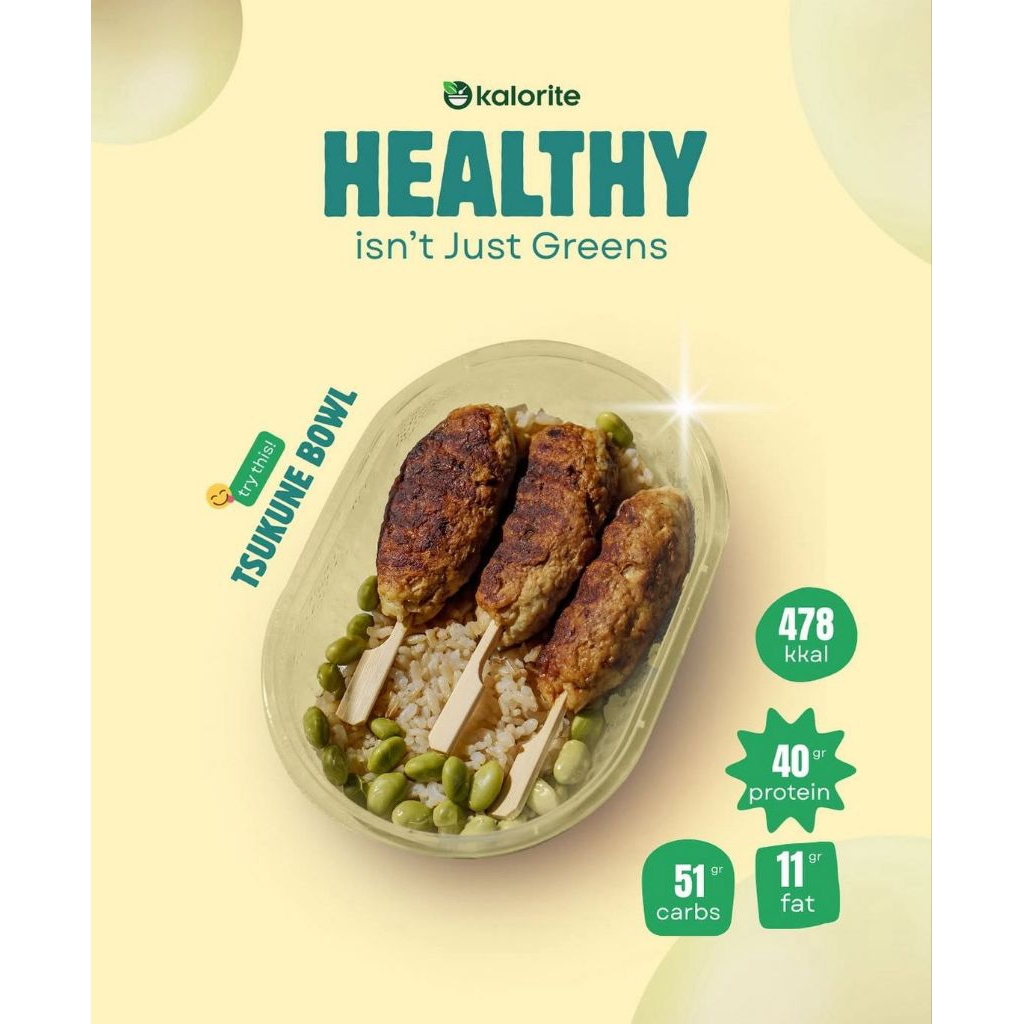 

Tsukune Bowl – Japanese Chicken Meatball Meal Prep | Frozen Food Sehat | Kalorite