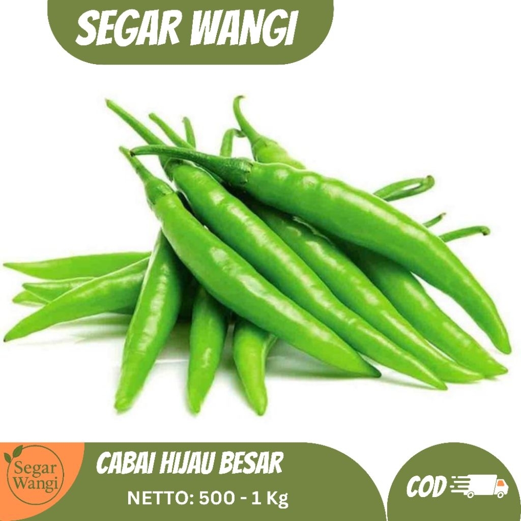

Cabai Hijau Besar Segar 500 - 1 Kg Fresh - Siap Kirim!