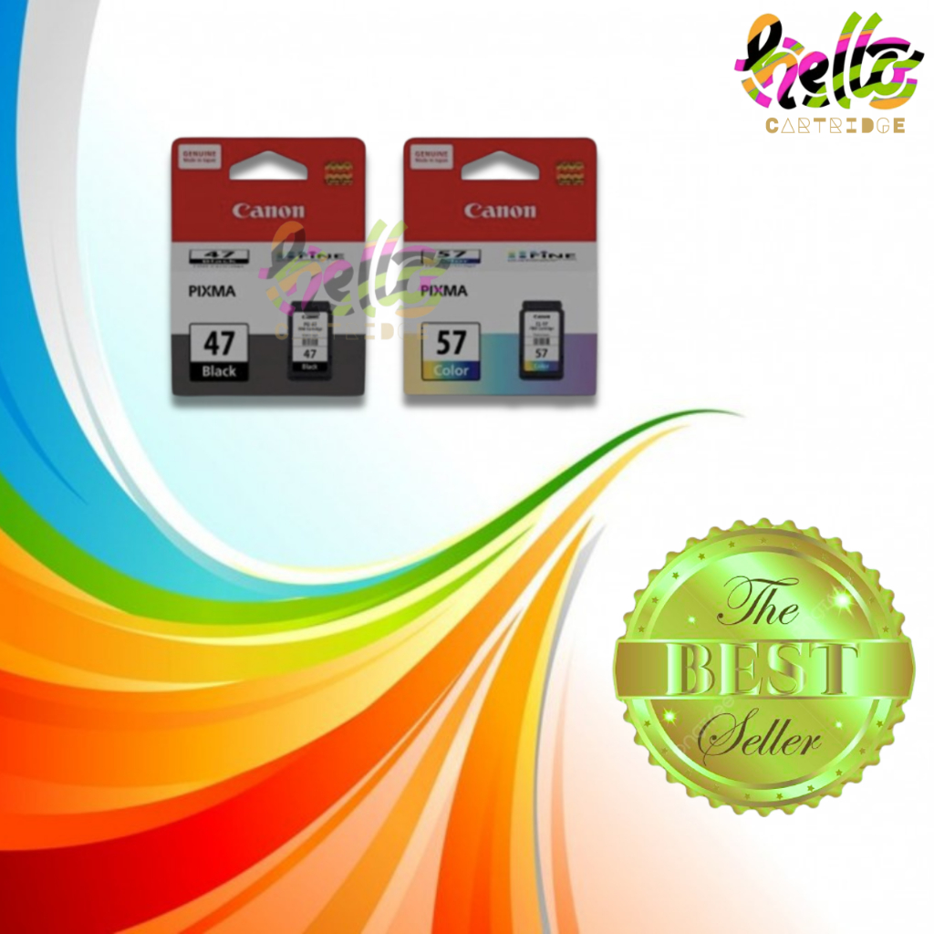 Tinta Canon 47 Black 57 Color Original Printer E400 E410 E460