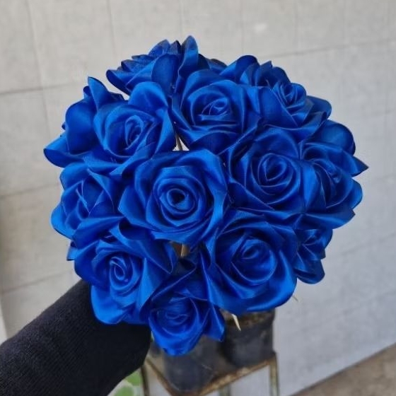 

bunga pita satin pertangkai 7-8cm gliter/non gliter