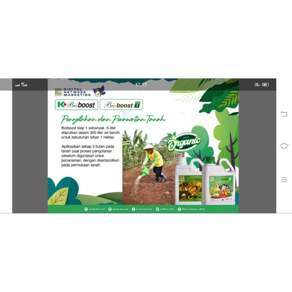 k-link bioboost pupuk pertanian hayati