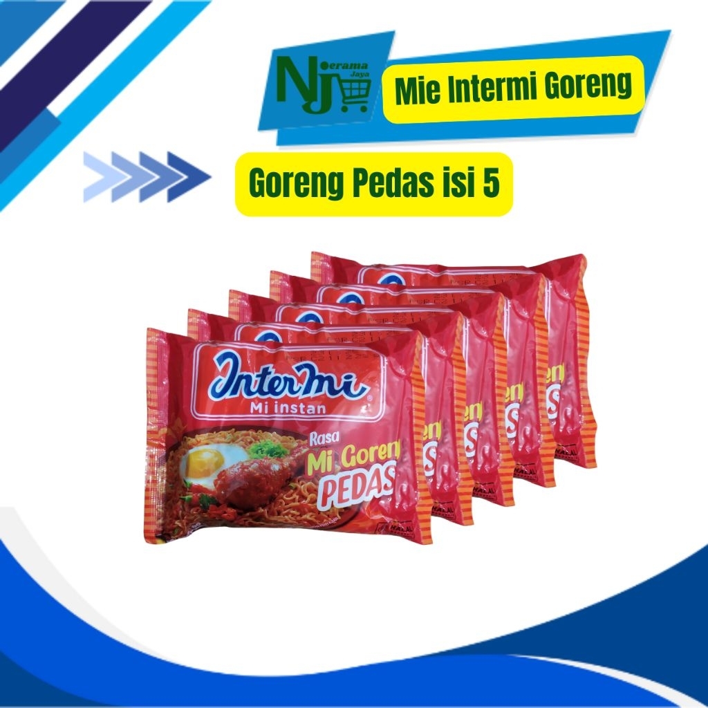 

Mie Intermi Goreng Original I Pedas 5 pcs